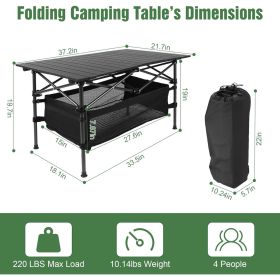 1pc Camping Table That Fold up Lightweight, Aluminum Folding Table Roll Up Table with Easy Carrying Bag for Indoor, Outdoor, Camping, Backyard, B